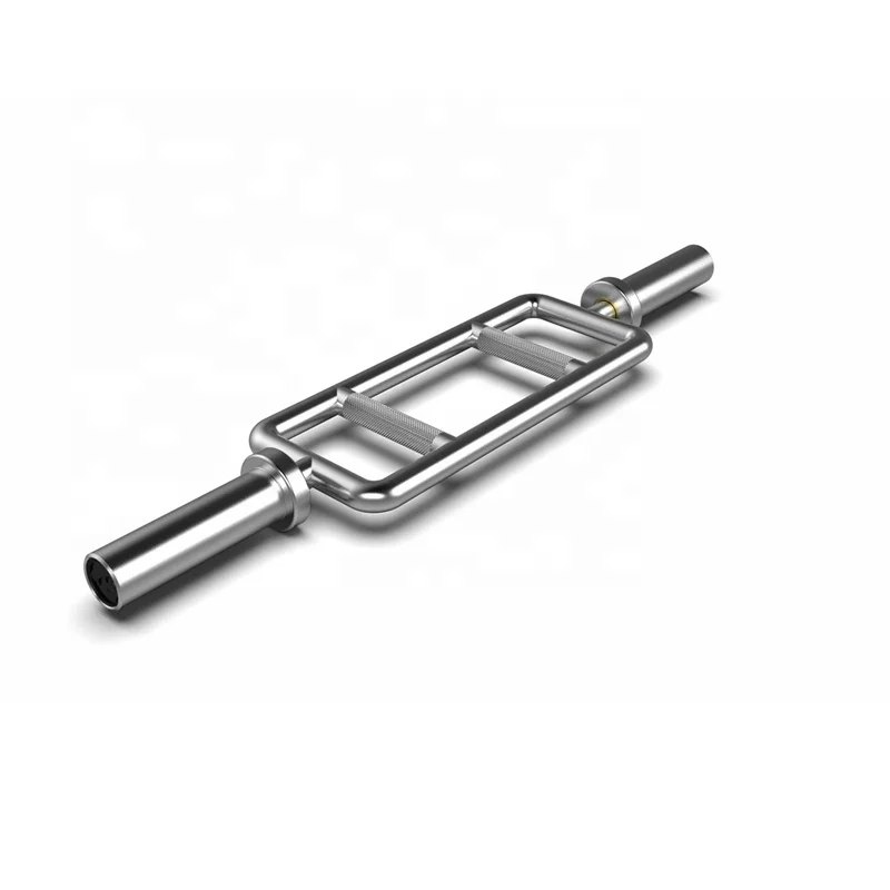 Wholesale Home Gym Fitness Solid Chromed Weightlifting Tricep Barbell Bar