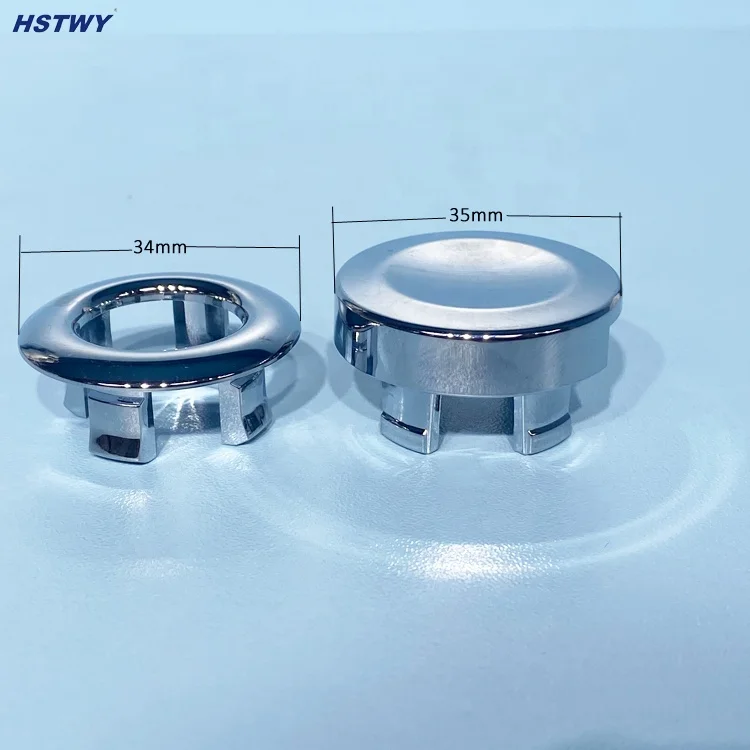 HQ111-2 Sanitary Artistic Sink Round Overflow Cover Ring Tidy Chrome Trim Bathroom Ceramic Basin Accessories