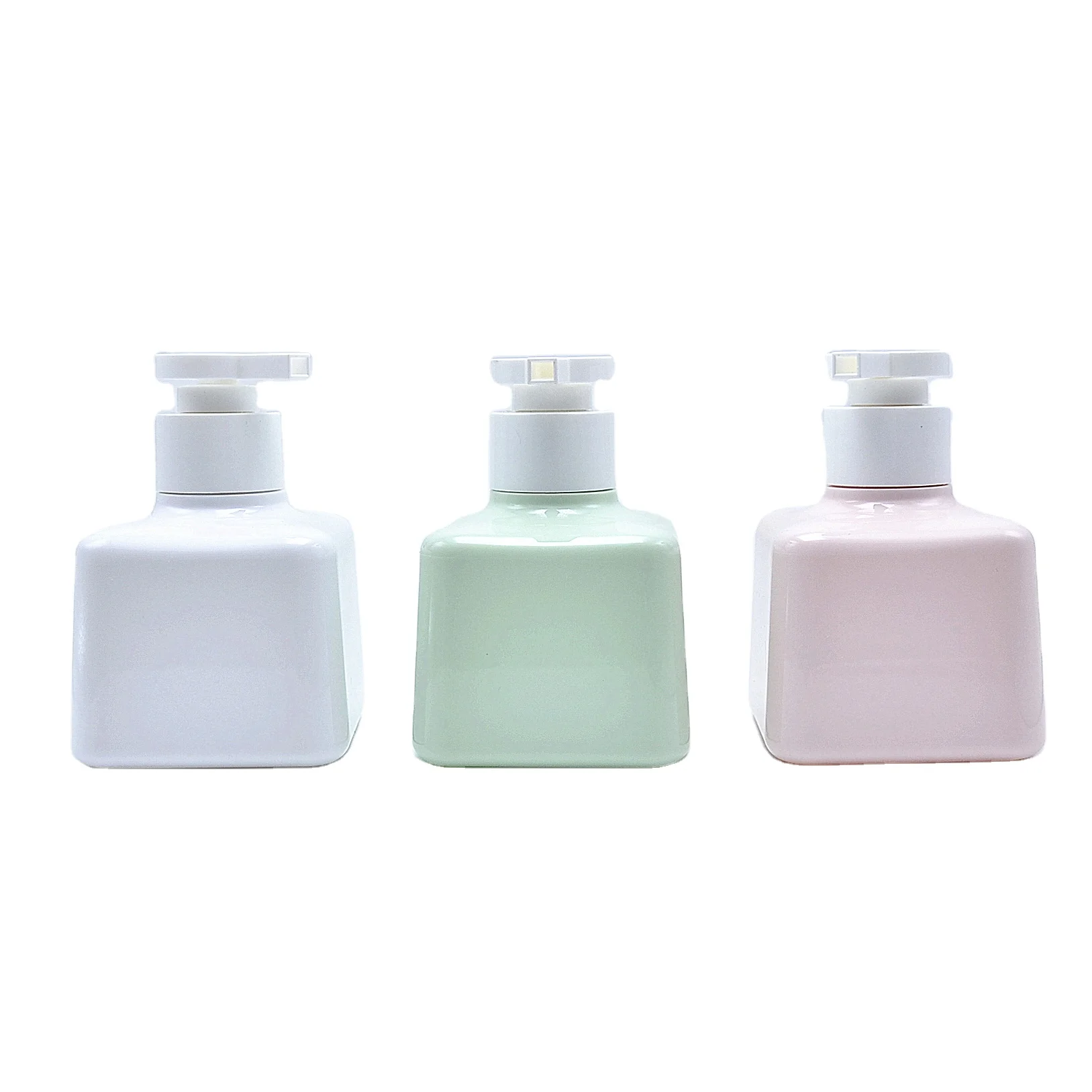 Wholesale Empty 200ml 300ml Round Square Plastic Lotion Pump Bottles PETG Cosmetic plastic Bottles