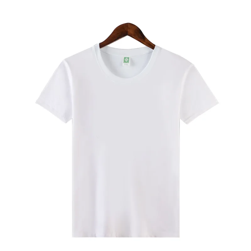 Wholesale Crew Neck Cotton T-Shirt White Solid Color Workwear Activity Shirt Group apparel customized printing logo