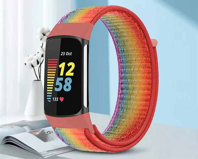 Nylon braided fitbit change 2 3 4 adjustable loop watch bands 14 colors Suitable for FITBIT LUXE smart nylon strap