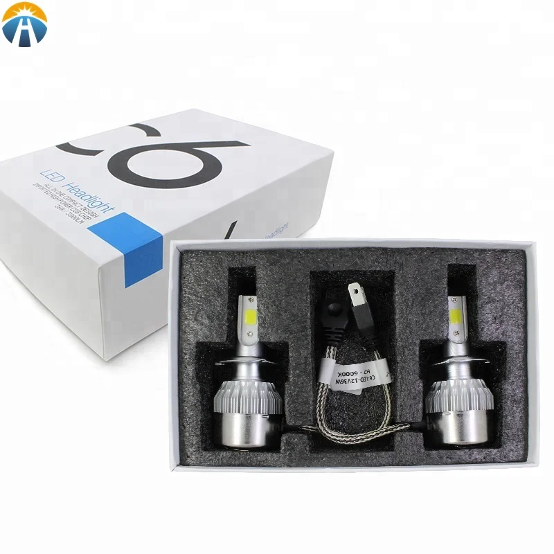 
HyperLight H7 H4 LED Headlight C6 Bulb Canbus Lamp H11 9005 6500K Car led Light mini size headlamp for cars 