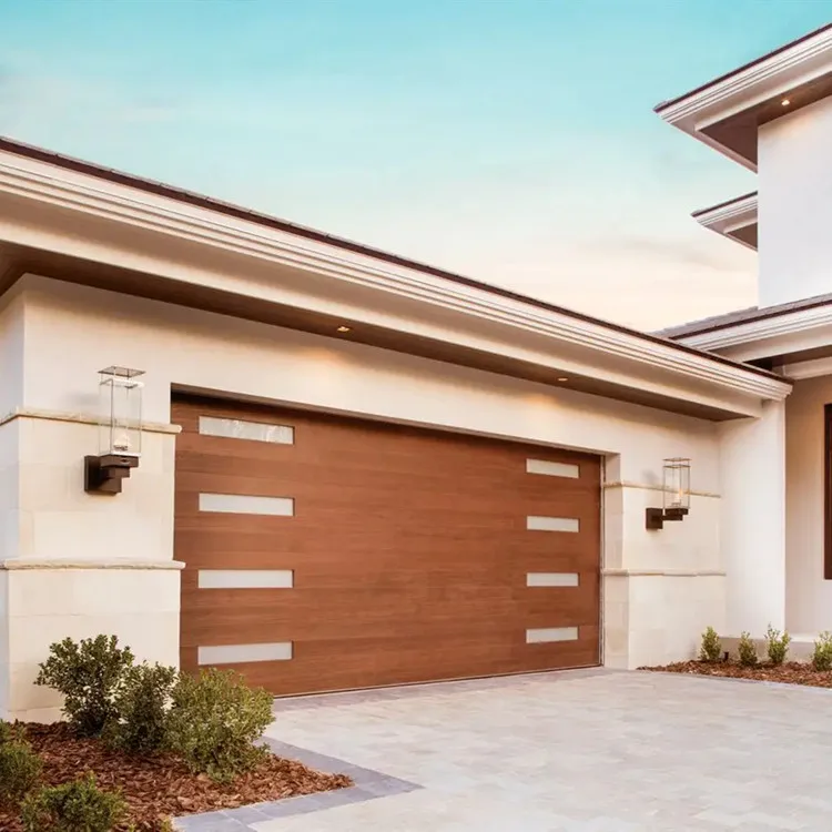 Customized American Style Insulated Wholesale Garage Door Solid Wood Garage Doors For Homes