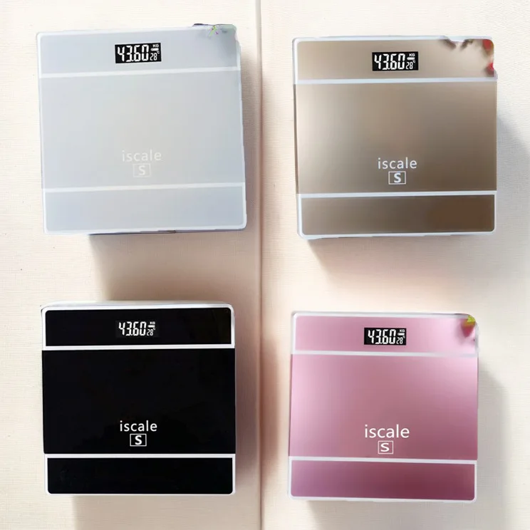 Digital Tempered Glass Personal Bathroom Body Fat Weighing Scale