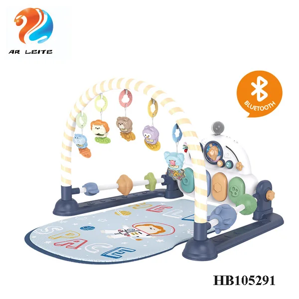 Multi-Function Musical Bluetooth Piano Pedal Soft Toys Infant Fitness Frames With  Rattles Baby Play Mat with Music