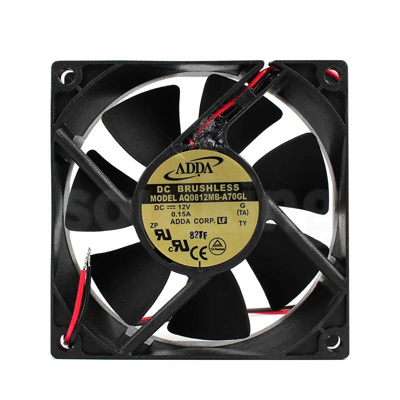 High quality AQ0812MB-A70GL 80X80X25mm 8025 12V 0.15A ball brushless dc silent cooling fan