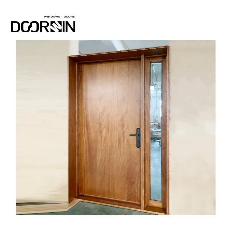 American Style Contemporary Solid Wood Entry Wooden Doors Main Entrance Door