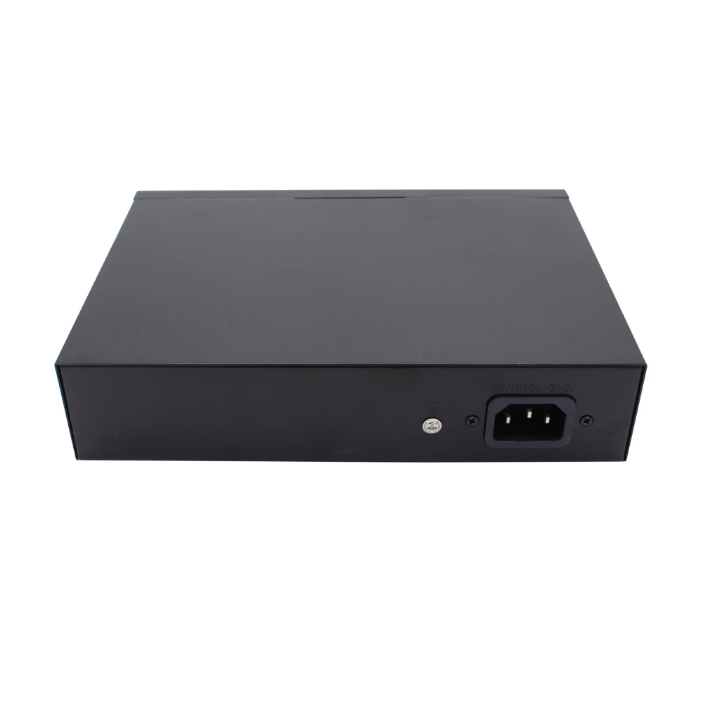 4 Port 10/100M POE Fiber Ethernet Switch Media Converter Up to 20km SC Compatible with IEEE802.3AF/AT Fiber Optical Equipment