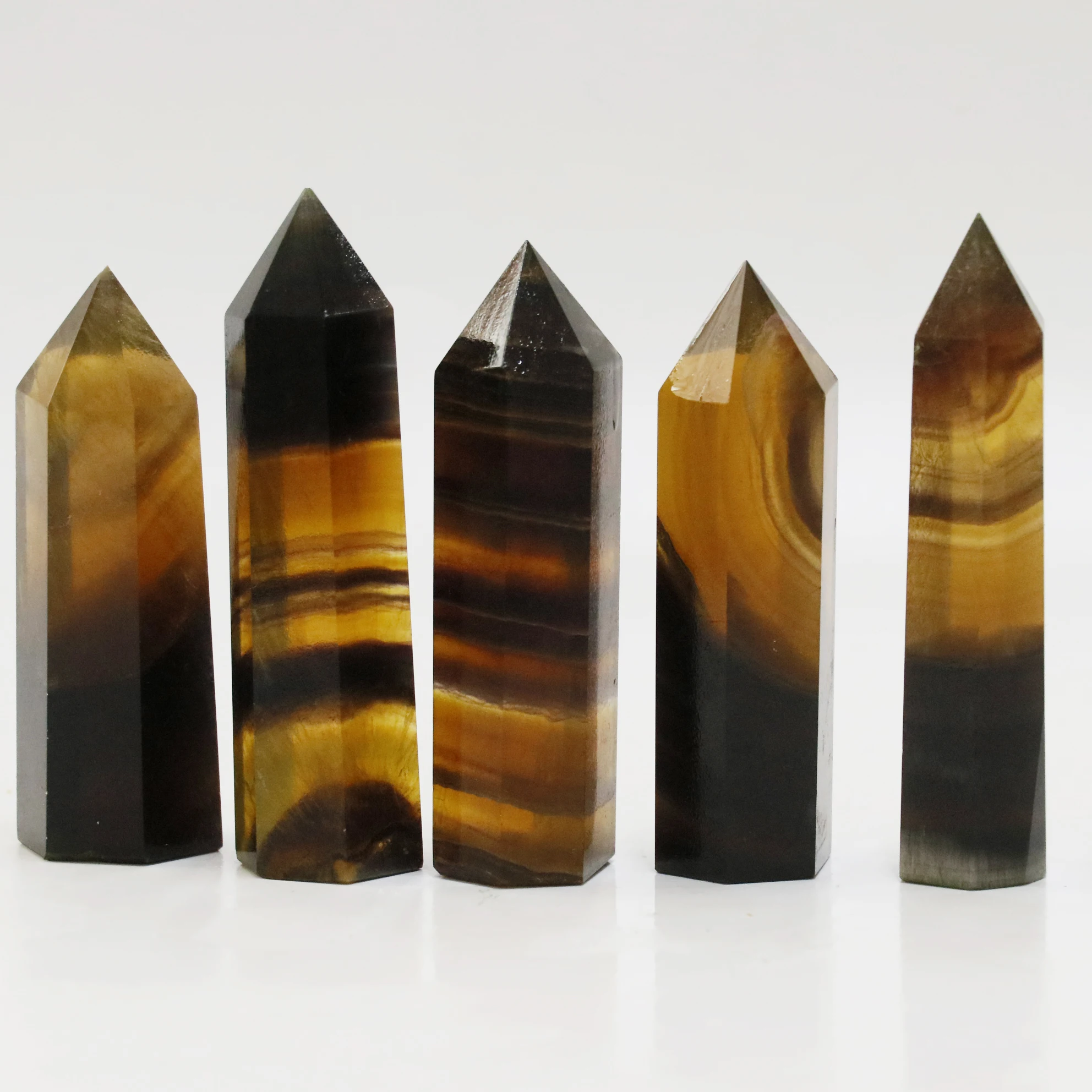 Wholesale hot selling Fluorite Crystal stripe fluorite quartz rod in stock