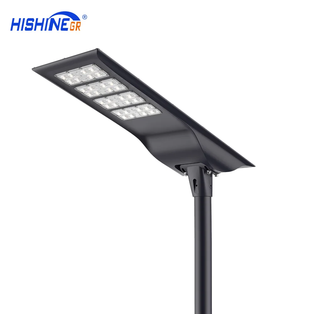 Outdoor Waterproof High Lumen Energy Saving All In One Integrated Road Smart Led Solar Street Light 60W Cold White