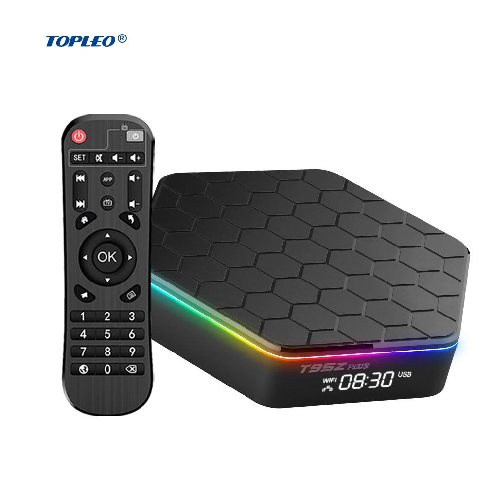 Topleo Smart Android Tv Box T95Z RGB light wifi 6 hd 6k android 12 t95z plus h618 android tv box