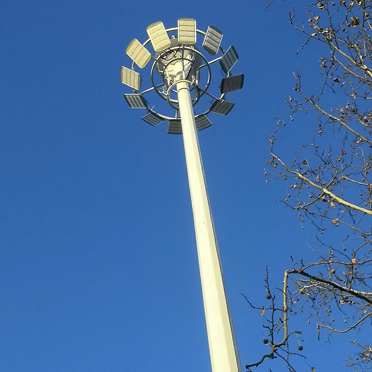 Good quality 25m high pole yard led high mast lighting price