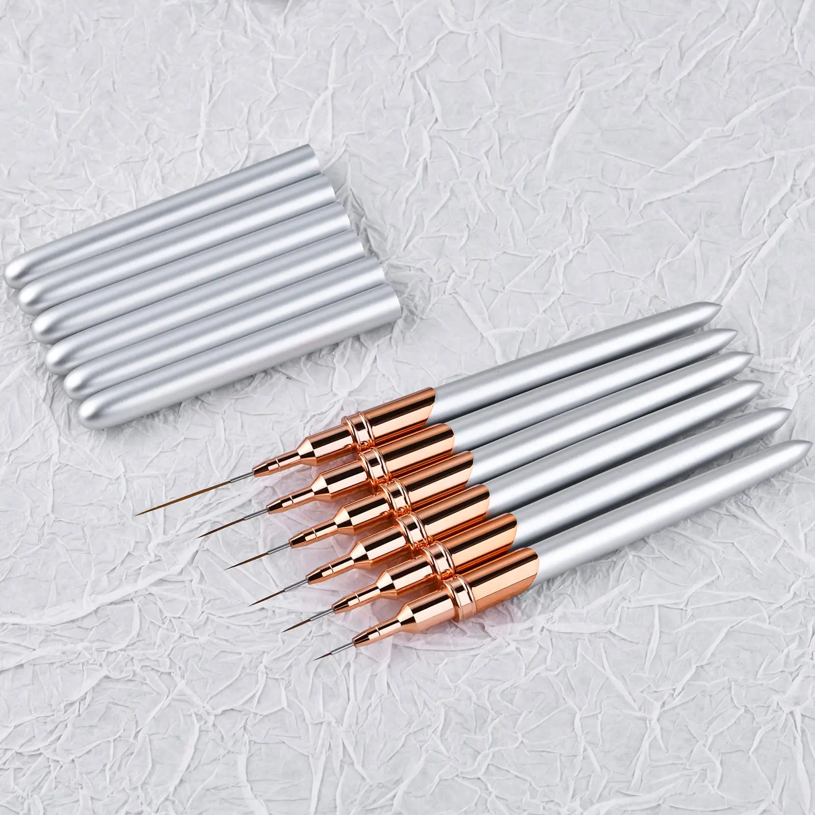 Professional Nail Art Brushes Private Label Super Fine Nail Art Long Liner Striping Brush Size 5/7/9/11/15/25mm For Nail Designs