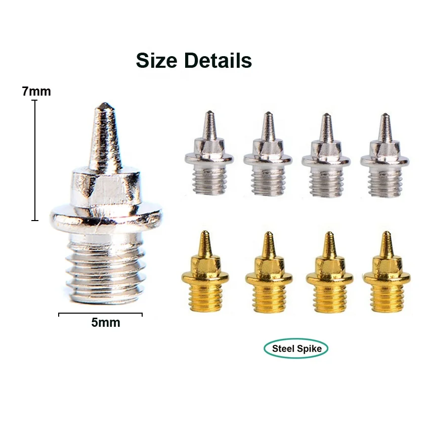 Carbon Steel Track Spikes Lighter Weight Spikes Track Shoes Each Nail Weighs Only 0.47 Grams Used for Track&Field Sprinting