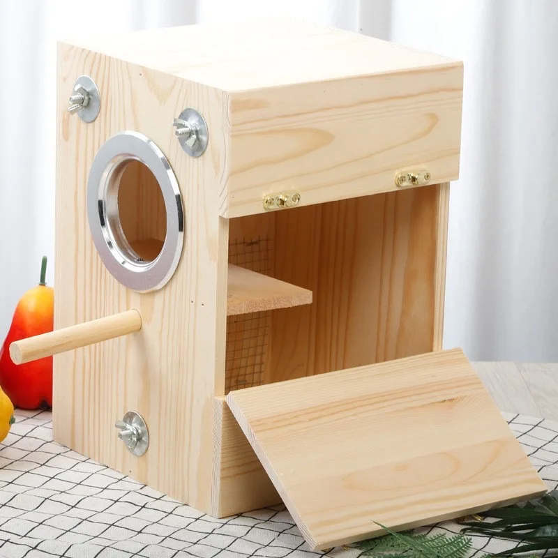 Joysing Durable Budgie Bird Nest Box House High Quality Wood Breeding Box for Birds Parrotlets Eco Friendly Mating Box