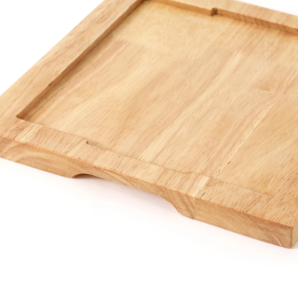 Easily Clean Simple Design Rubber wood Cheese Board with Slate Board Slate Labels Chalk Steak plate kitchenware Pizza black tray