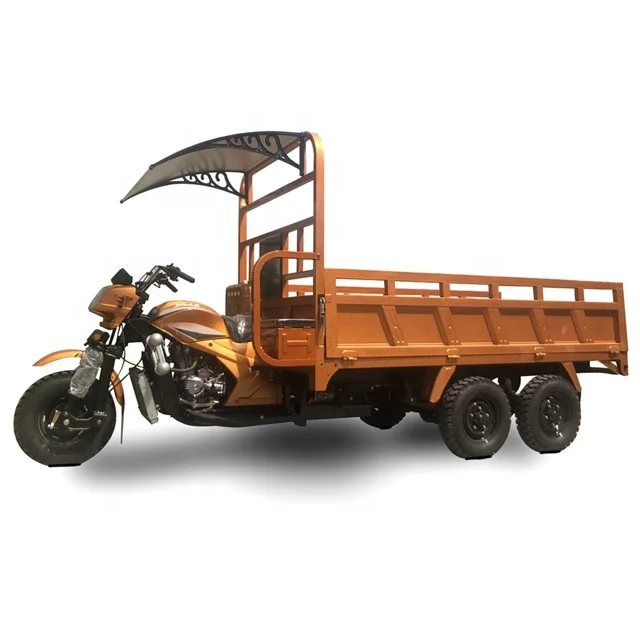 
300CC Moror King Gasoline Tricycle for Cargo 2-3ton Loader Rear Double Axle Motorized Tricycles 