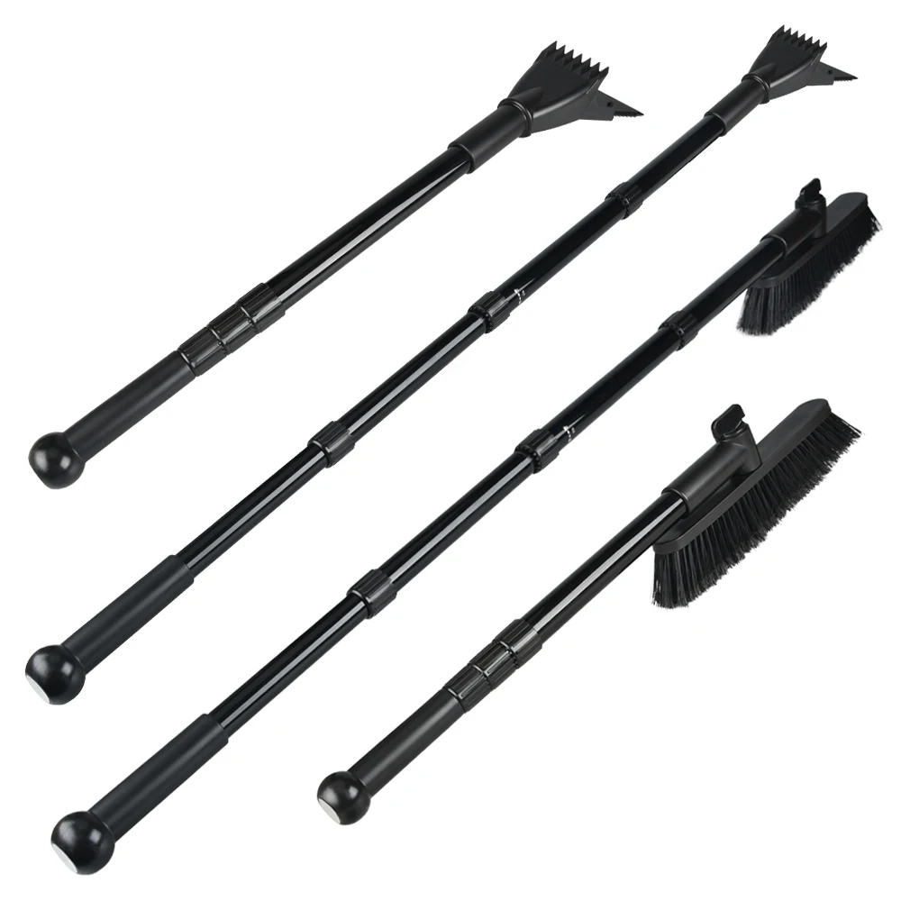 Лидер продаж, скребок для льда 3 в 1 из тяжелого пластика и алюминиевого сплава, многофункциональная выдвижная щетка для снега, скребок для льда