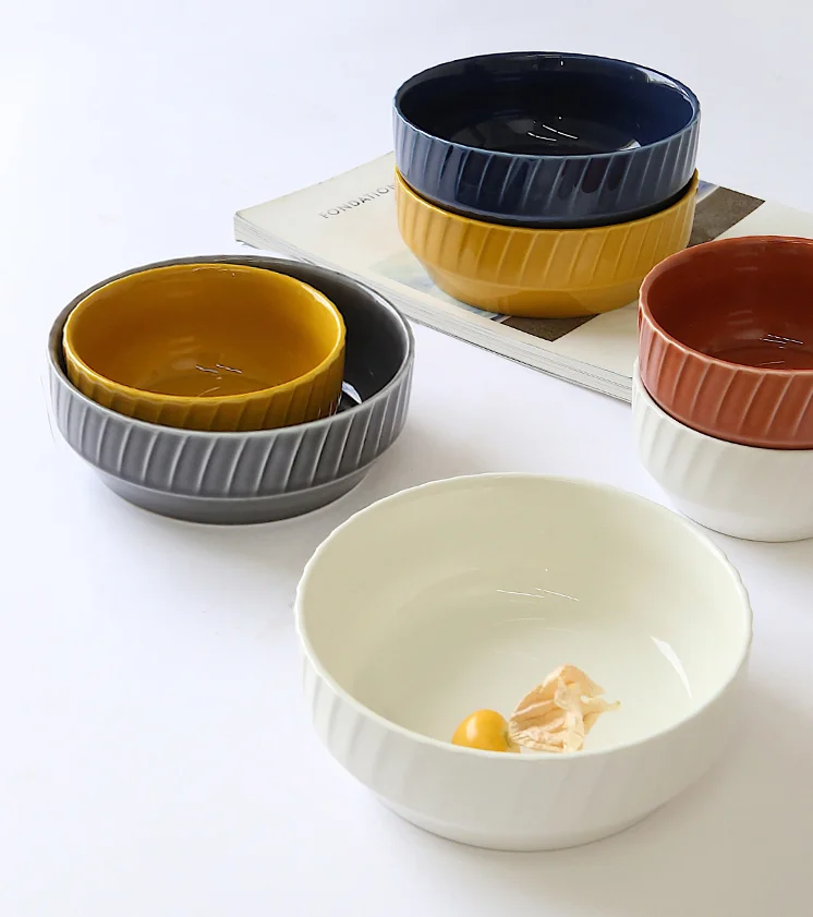 Wholesale embossed spiricle glossy glaze multi-colored wedding restaurant home used table ceramic dinnerware dinner