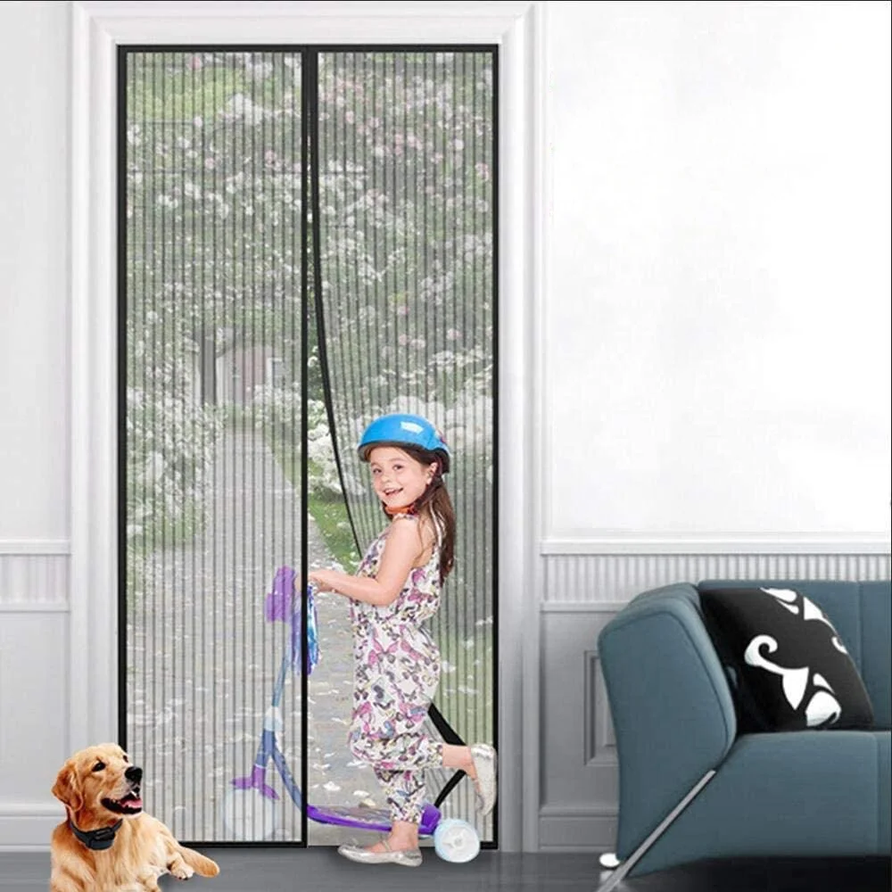 2024 Magnetic Mesh Screen Soft Door Magic Door Mesh Mosquito Net Magnetic Mosquitoes Netting Door Curtain