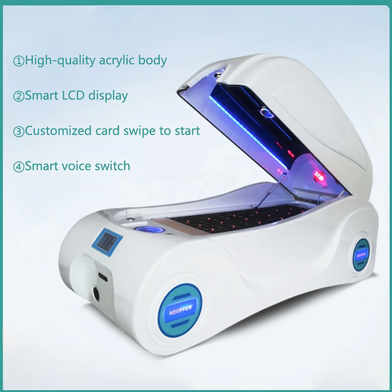 ABS Material Plug New Graphene Infrared SPA Chamber Whole Body Face Target Area Treatment Negative Oxygen Detox RF Machine