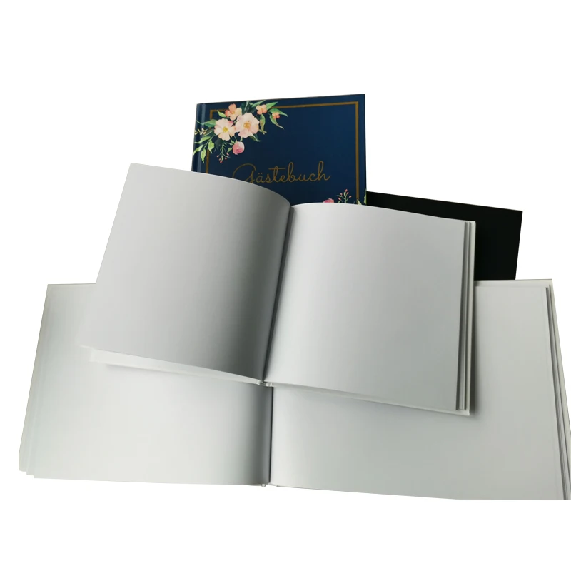 On Demand Customized Printed Guest Book Decorative Hardcover Sublimation Blank Inner Journal Notebook