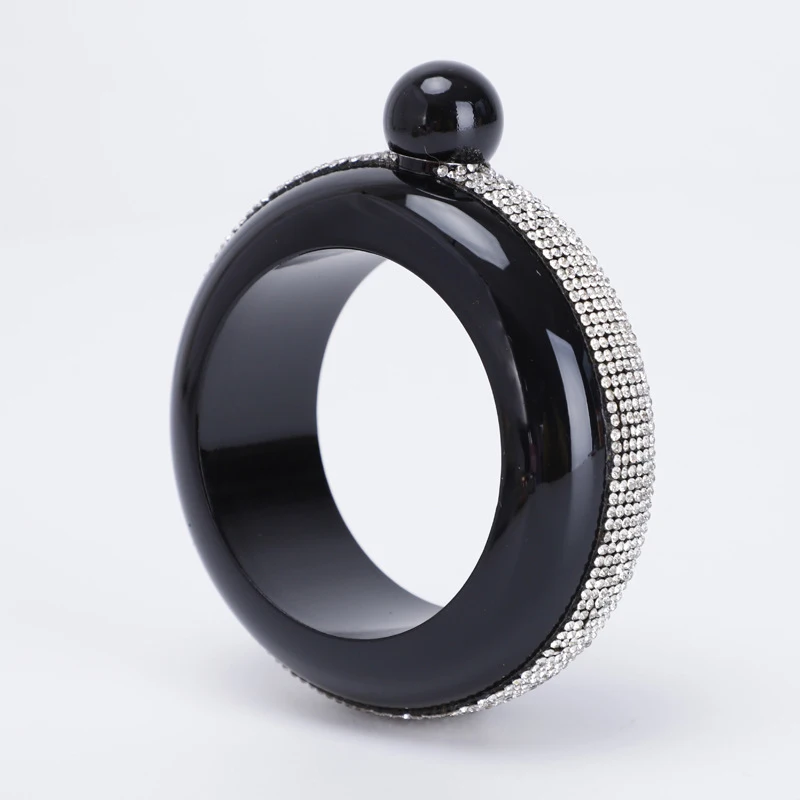 Stainless Steel Liquor 3.5oz Bangle Whiskey Wrist Hip Flask Bracelet Liquor Flask Women Round Sublimation Hip Flask