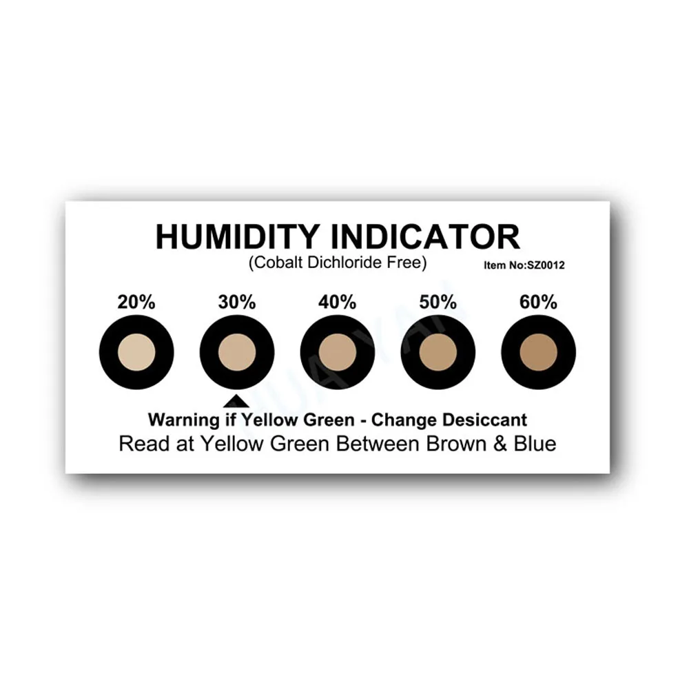 Advanced Technology Manufacturing Vacuum Packing Cobalt-free Moisture Humidity Indicator Card