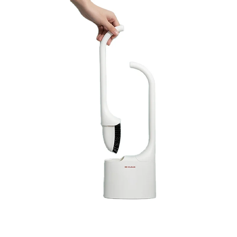 Wall-mounted 2-in-1 Toilet Brush Set Silicone Cleaning Supplies Toilet Cleaning Brush Silicone Toilet Bowl Brush with Holder