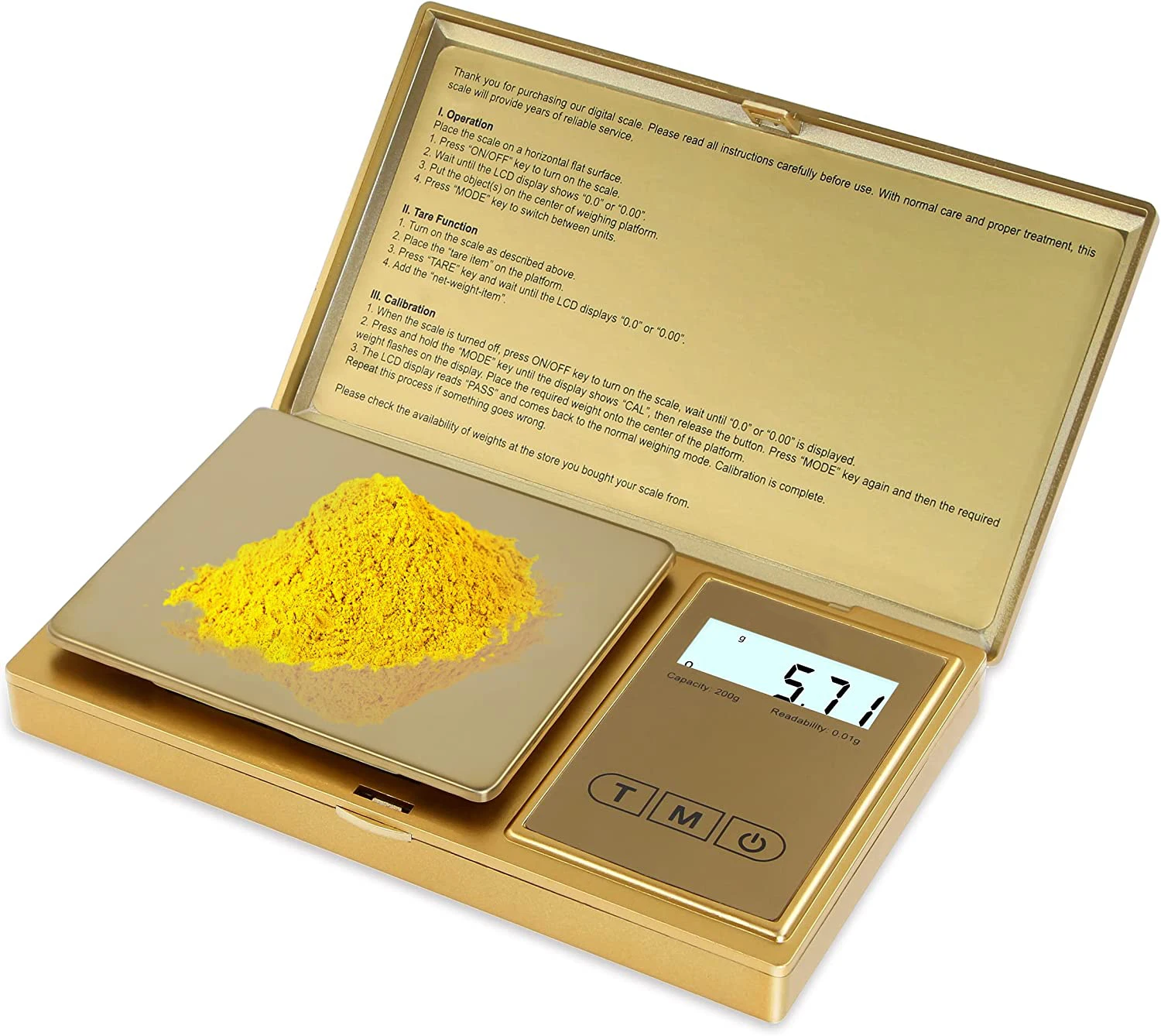 Digital Jewelry Scale 200g 0.01g Pocket Scales with LCD/LED Display Weight Electronic Smart Scale for Professional Weighing