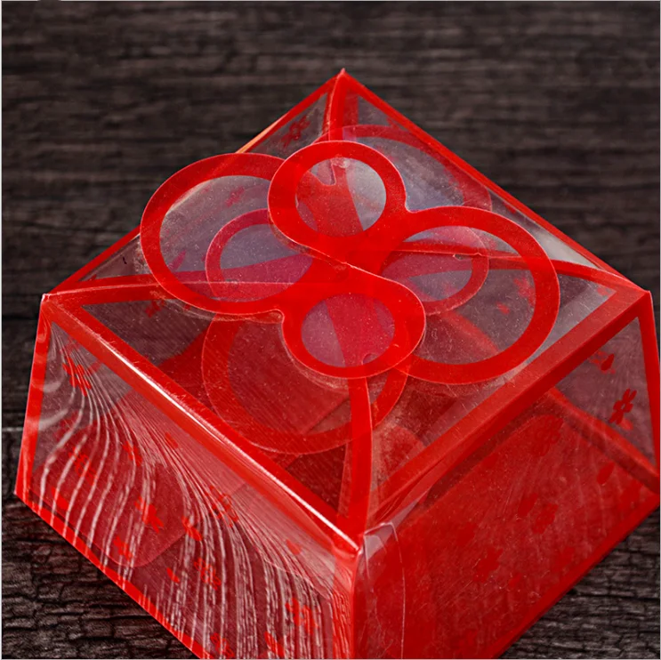 
Exquisite Transparent PET PVC Packing Pla Plastic Box For Cake Candy Gift Wedding Package 