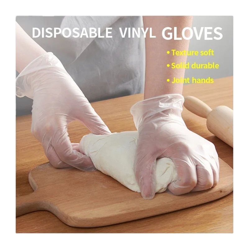 anboson wholesale food vinyl gloves disposable protection  clear  powder free vinyl  factory glove