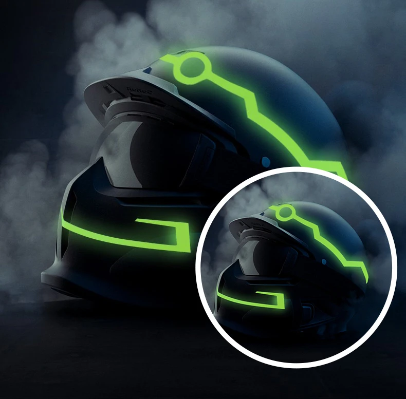 Заводской поставщик, индивидуальная световая полоса для шлема, светящаяся светодиодная полоса, мигающее освещение, световые полосы для шлема