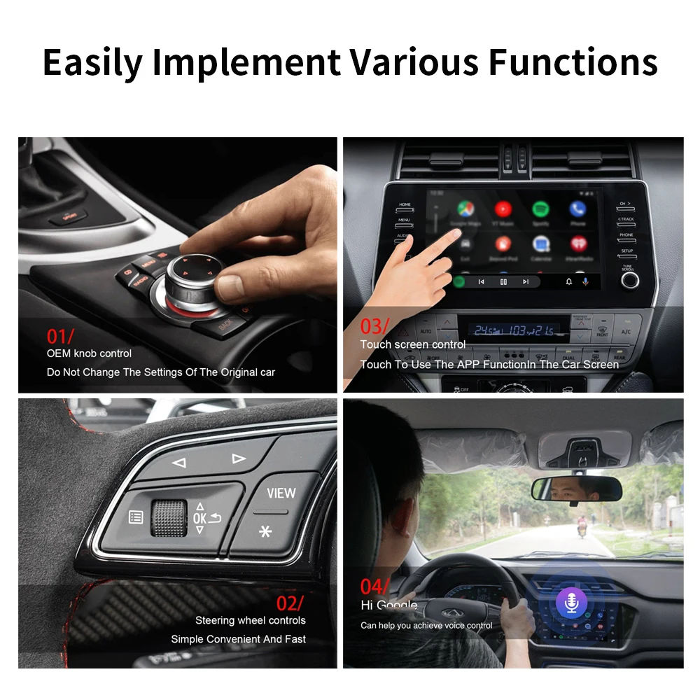 Topleo Adapter universal magic carplay ai box Intelligent Voice Assistant Portable android auto carplay wireless adapter