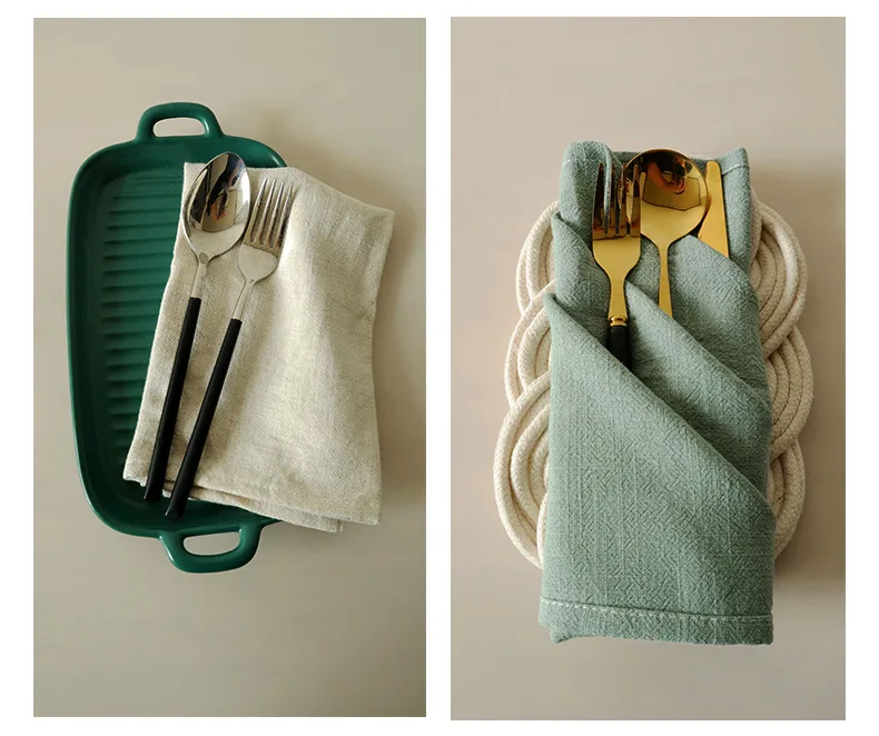 Cotton Linen Napkins Dinner Cloth Napkins