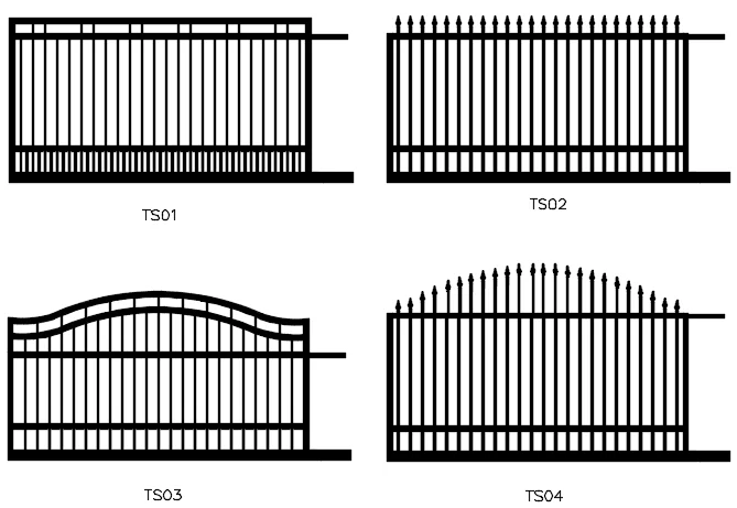 OFDT Automatic sliding main gates designs driveway sliding gate