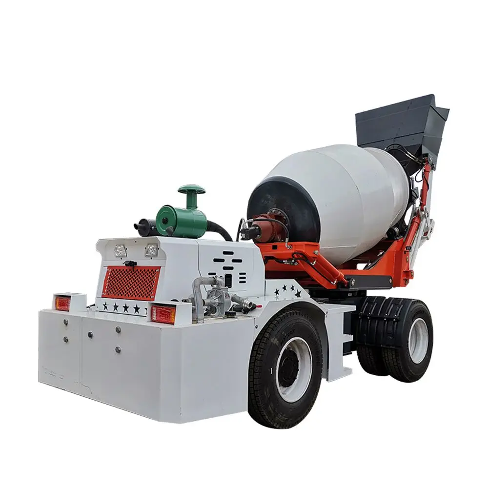 Concrete cement mixer truck self-loading concrete mixer with pump truck