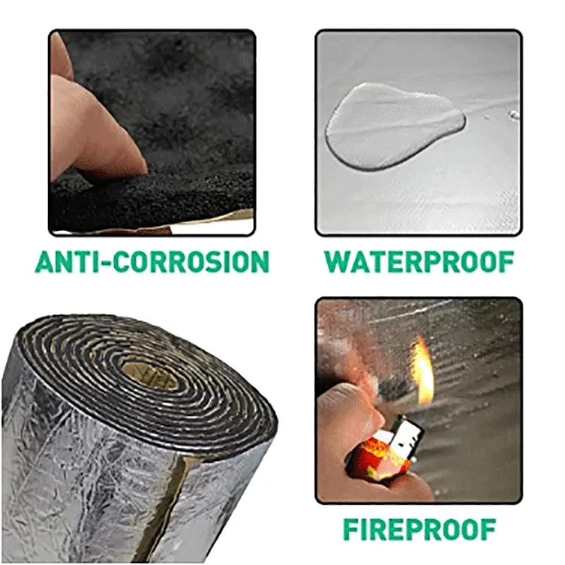 15mm Heatproof Soundproof Foam Deadening Mat Noise Insulation and Absorption for Car Engine Hood Door Wall-Vehicle Tools