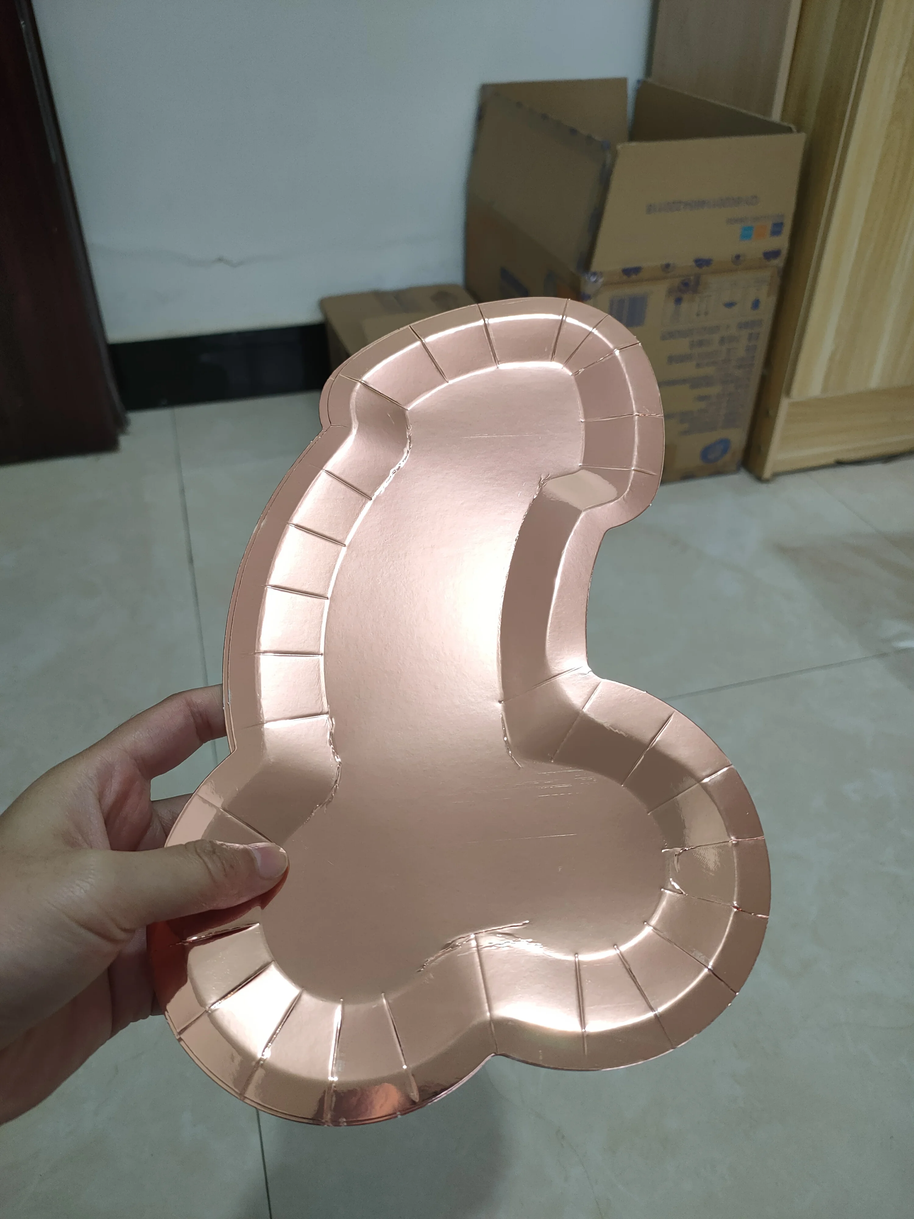 Bridal Shower Bachelorette Hen Do Paper Plates Naughty rose gold Funny Same Penis Forever Party penis plates