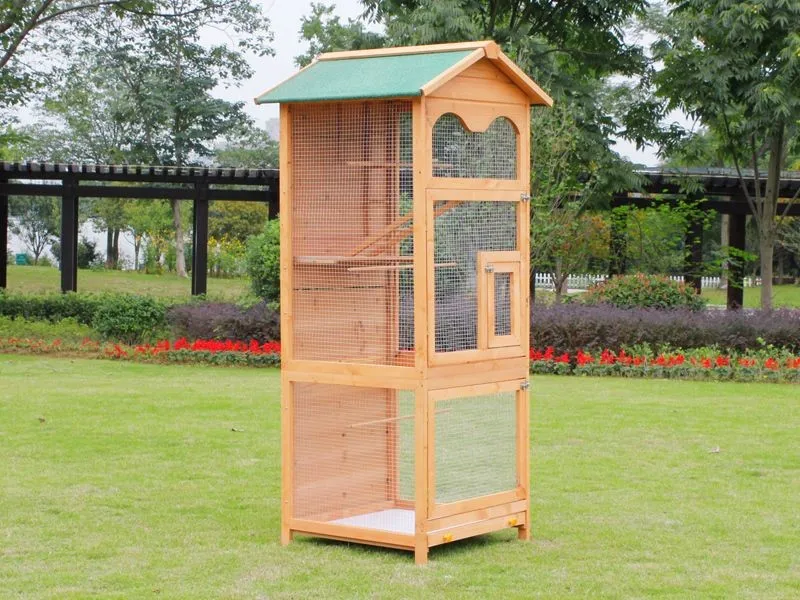 Ecological Outdoor Aviary Parrot Voliere Bird House Large Wooden Bird Cage