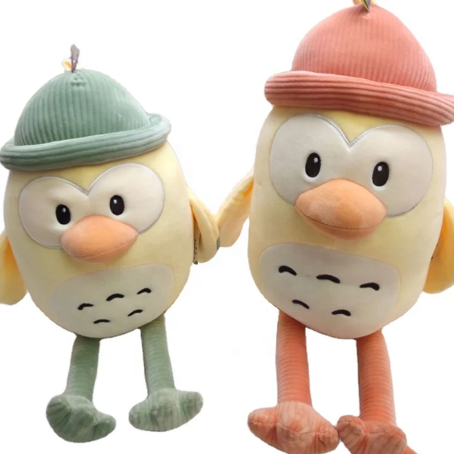 Soft colorful owl plush toy wholesale custom bird doll sleeping pillow children bed doll