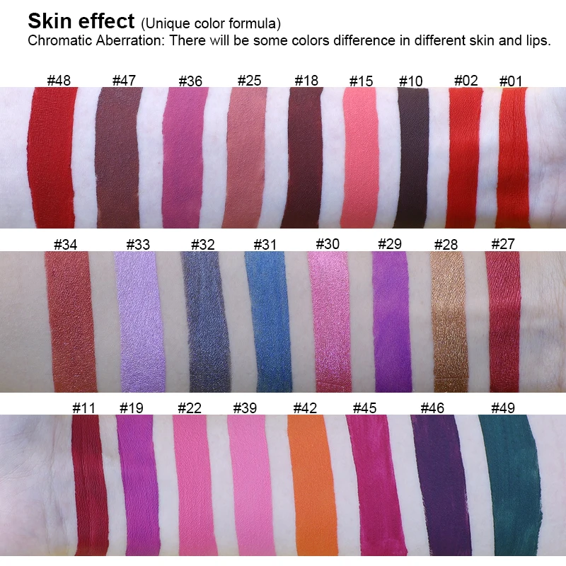 wholesale liquid lipstick manufacturer create your own line of private label cosmetics lipstick 49 colors