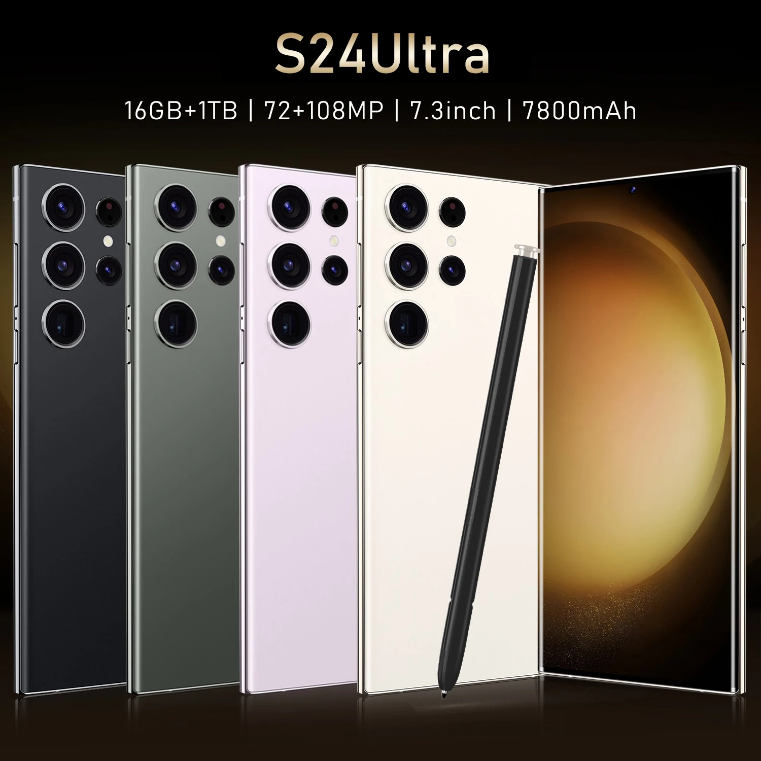 24MP+48MP Android 12.0 Gaming Phone 5G Mobile Phone Cell Phone Smartphone Hot Selling S22 ULTRA Original 7.2 Inch 16GB+512GB LCD