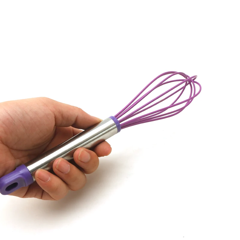 Kitchen Accessories Home Baking Utensils Egg Beater Silicone Manual Egg Whisk