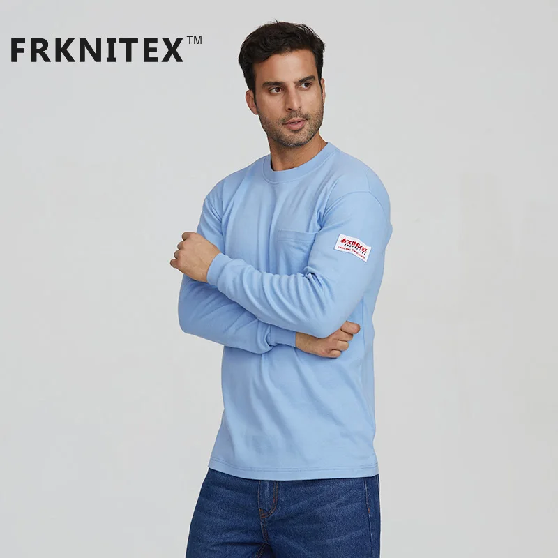 FRKNITEX огнестойкие пользовательские Огнестойкие Рабочие Рубашки Оптом fr футболки