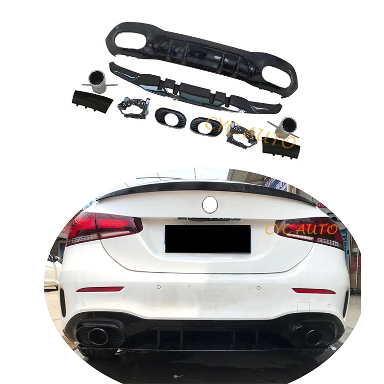 A35 car rear parts rear diffuser for Mercedes Benz A CLASS W177 Sport Sedan 2019 2020 2021+ A180 A200 A250