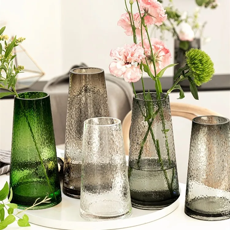 Decoration vases flower wedding decoration colored mini glass bottle vases for flower decoration