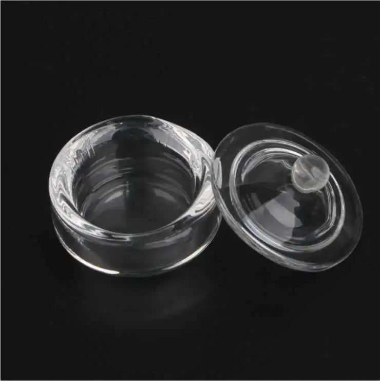 Lid Bowl Cup Holder Manicure Equipment Nail Tool Crystal Glass Dappen Dish