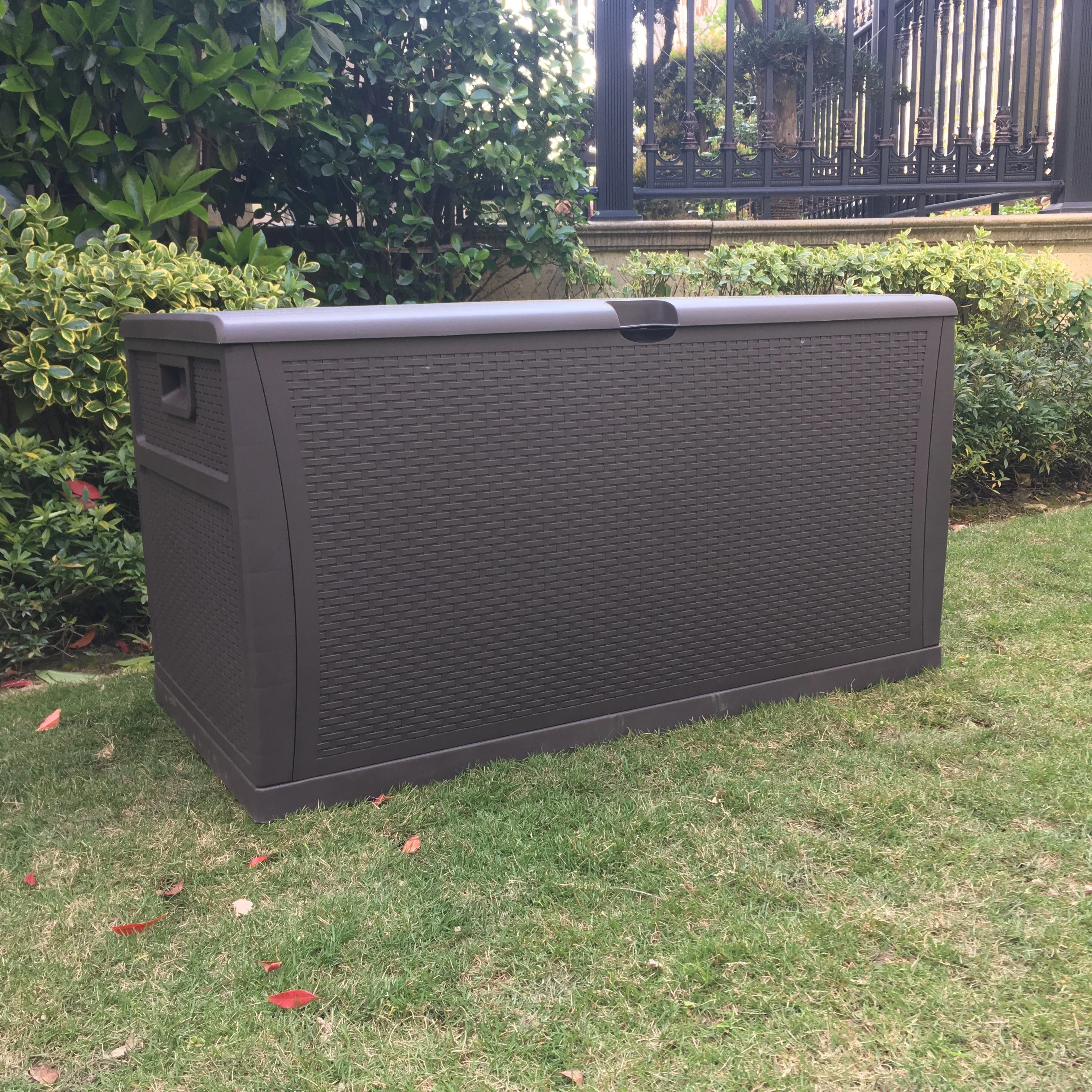 450L outdoor garden rattan box plastic storage