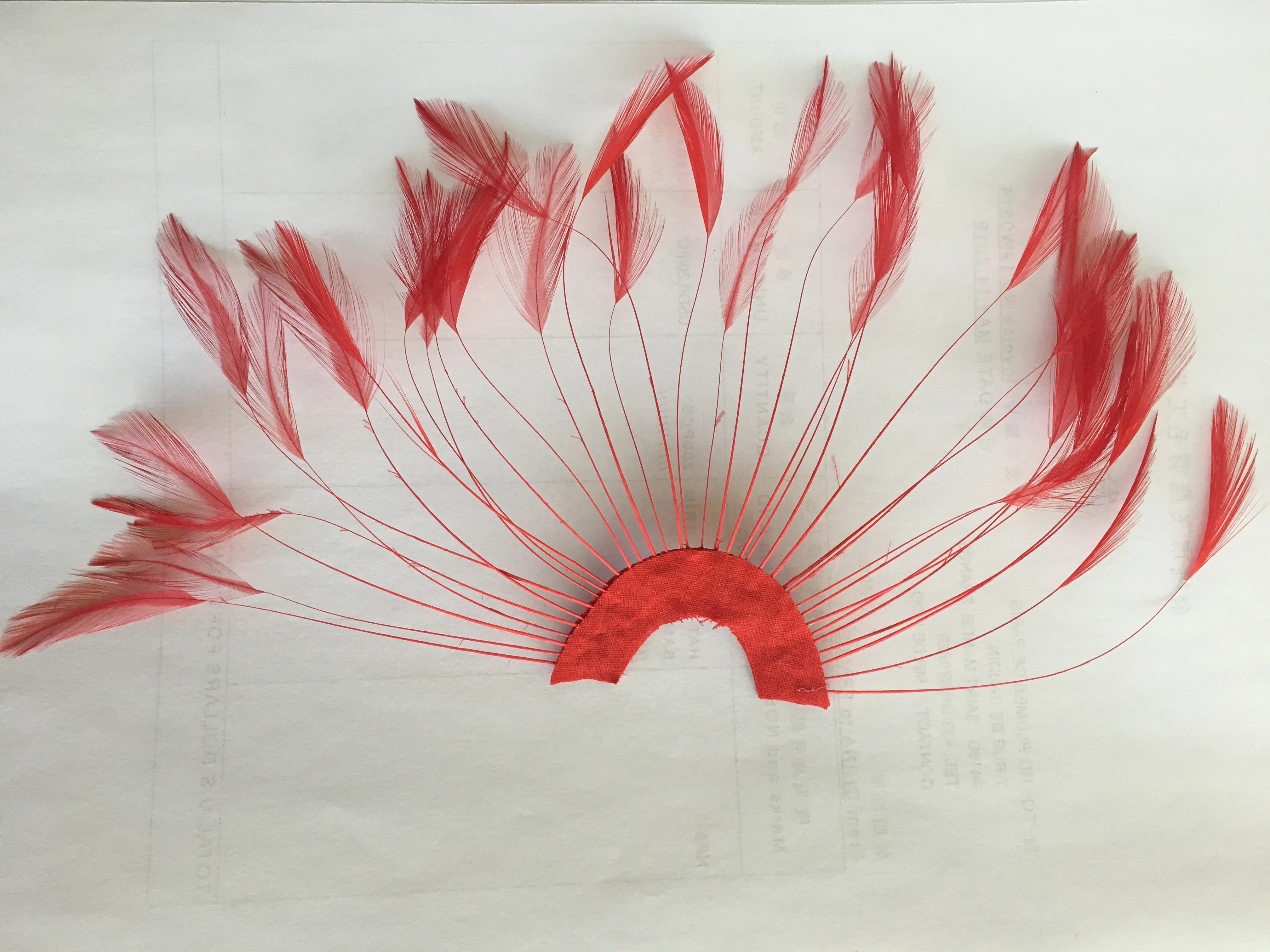 Showgirl costume Feather Pinwheels headdress for sale